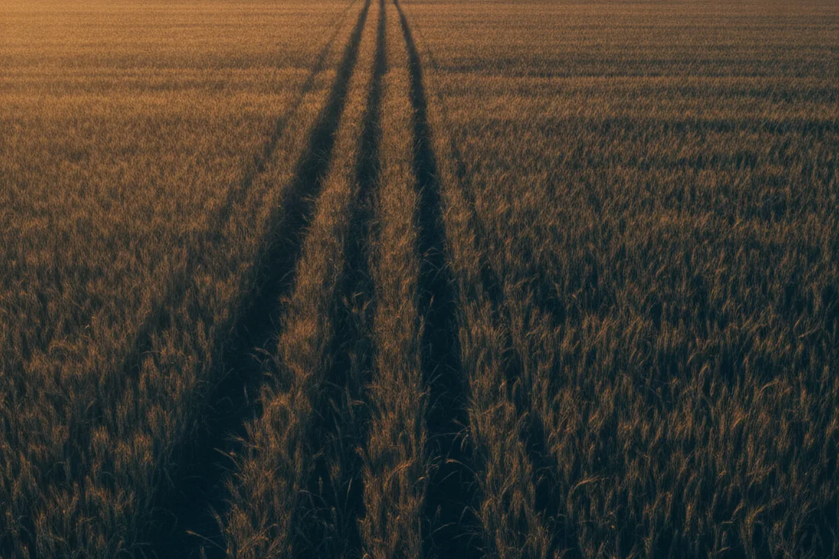 Weite Getreidefelder der Magdeburger Börde bei goldenem Abendlicht — sinnbildlich für das Agrarland im Einzugsgebiet